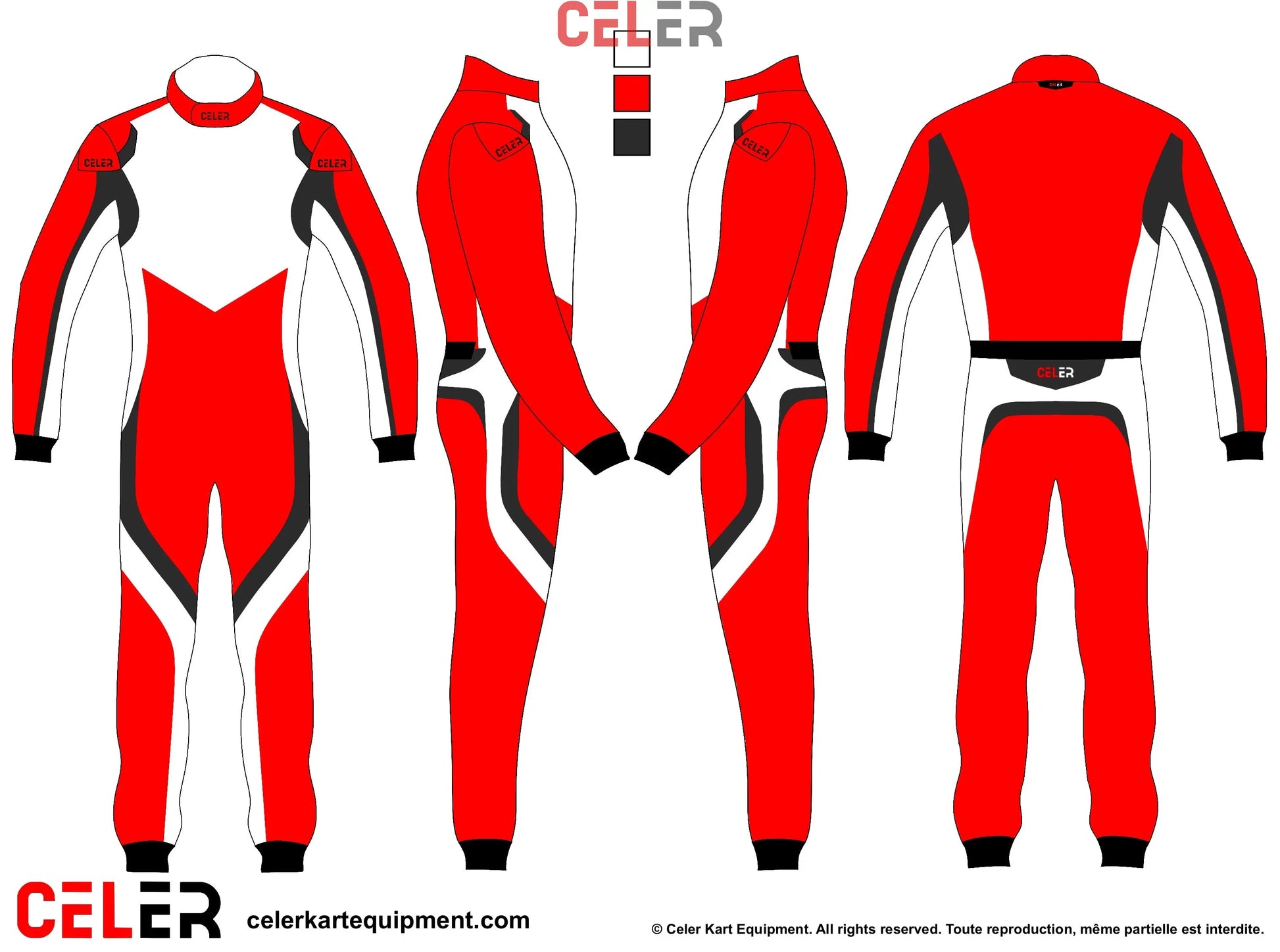 Combinaison karting personnalisée Celer Kart Equipment