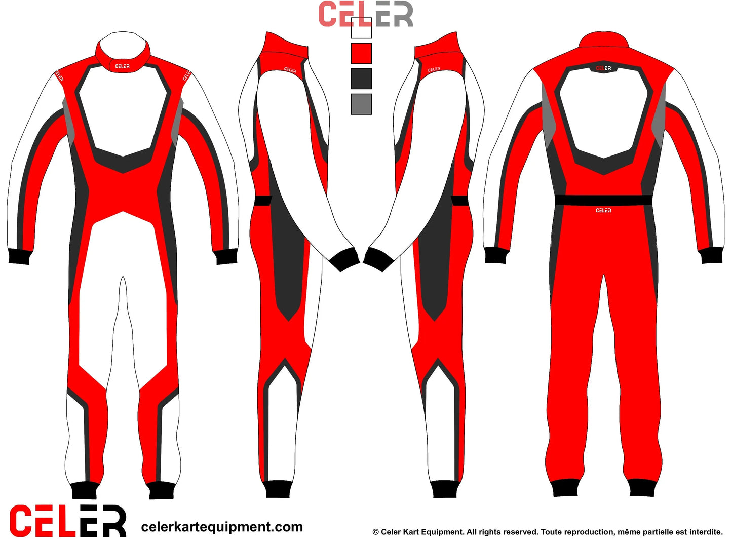 Combinaison karting personnalisée Celer Kart Equipment